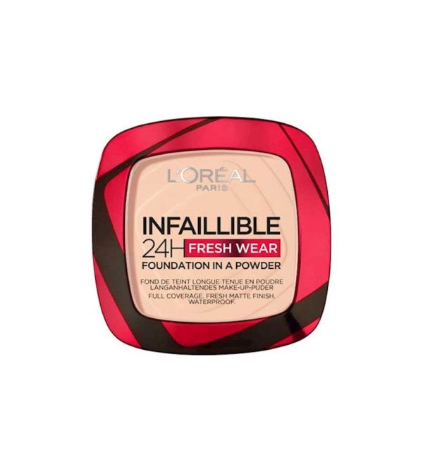 Kompakt kirşan L'Oréal Paris Infallible 24H Fresh Wear 180 Rose Sand 9 q