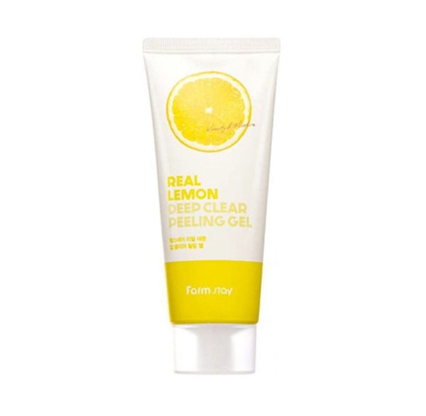 Üz üçün dərin təmizləyən pilinq-gel FarmStay Real Lemon Deep Clear Peeling Gel 100 ml