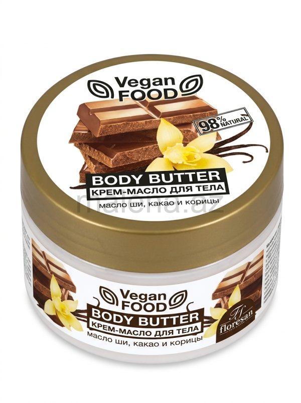 Bədən üçün krem-yağ Vegan FOOD Body Butter, Shea, Cocoa and Cinnamon