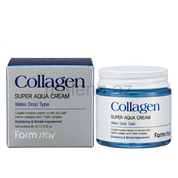 Üz kremi Farm stay COLLAGEN SUPER AQUA CREAM, Water Drop Type, 80 ml / 2.70 fl. oz.