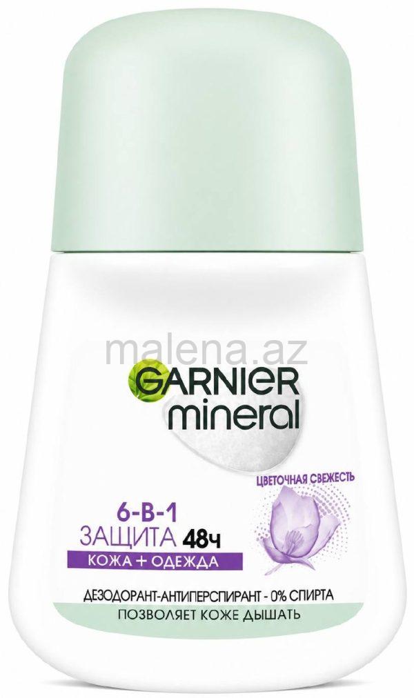 Garnier mineral Qolaltı dezodorant-antiperspirant 6-sı 1-də qoruma 48 saat, 50 ml