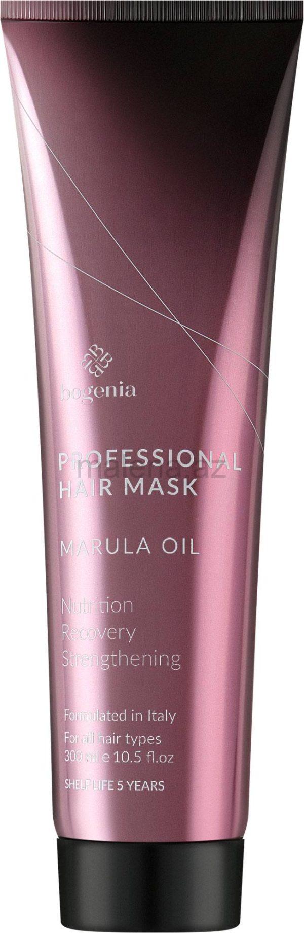 Bogenia PROFESSIONAL HAIR MASK Marula Oil, Qidalandırıcı, Bərpaedici, Gücləndirici Saç maskası, 300 ml