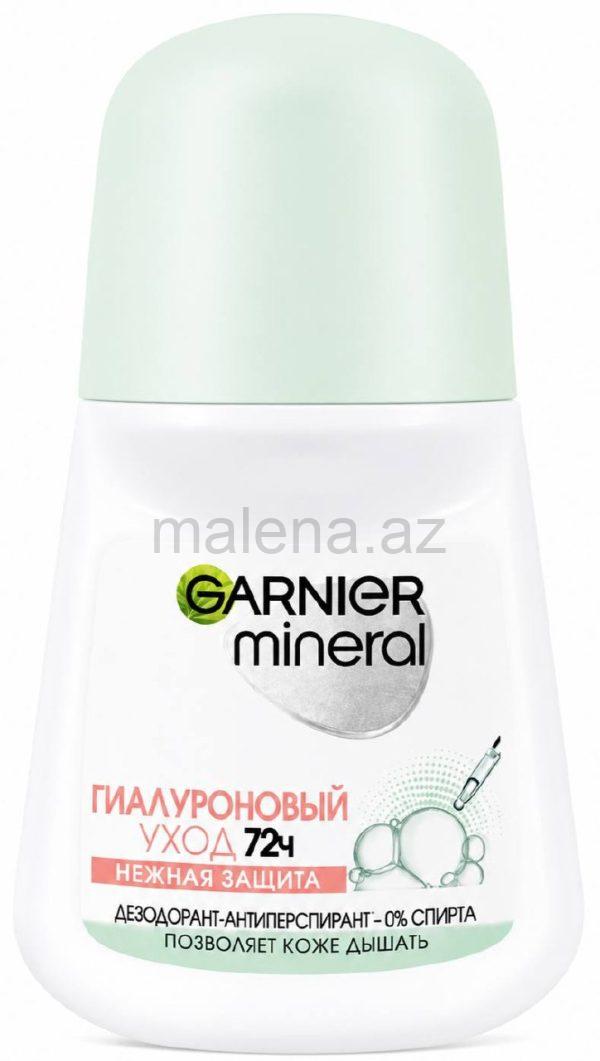 Qolaltı dezodorant-antiperspirant GARNIER mineral Hyaluronic Care, 72 saat təsirli, Zərif müdafiə