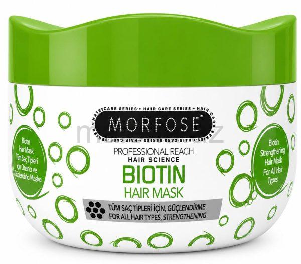 MORFOSE Biotin Hair Mask, Tüm Saç Tipleri İçin Onarıcı və Gücləndirici Saç Maskası, 500ml