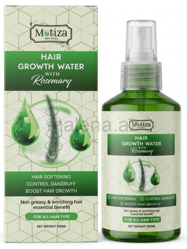 Motiza Natural Hair Growth Water with Rosemary, 150ml - Saçları yumşaldır, kəpəyi aradan qaldırır, saç böyüməsini sürətləndirir