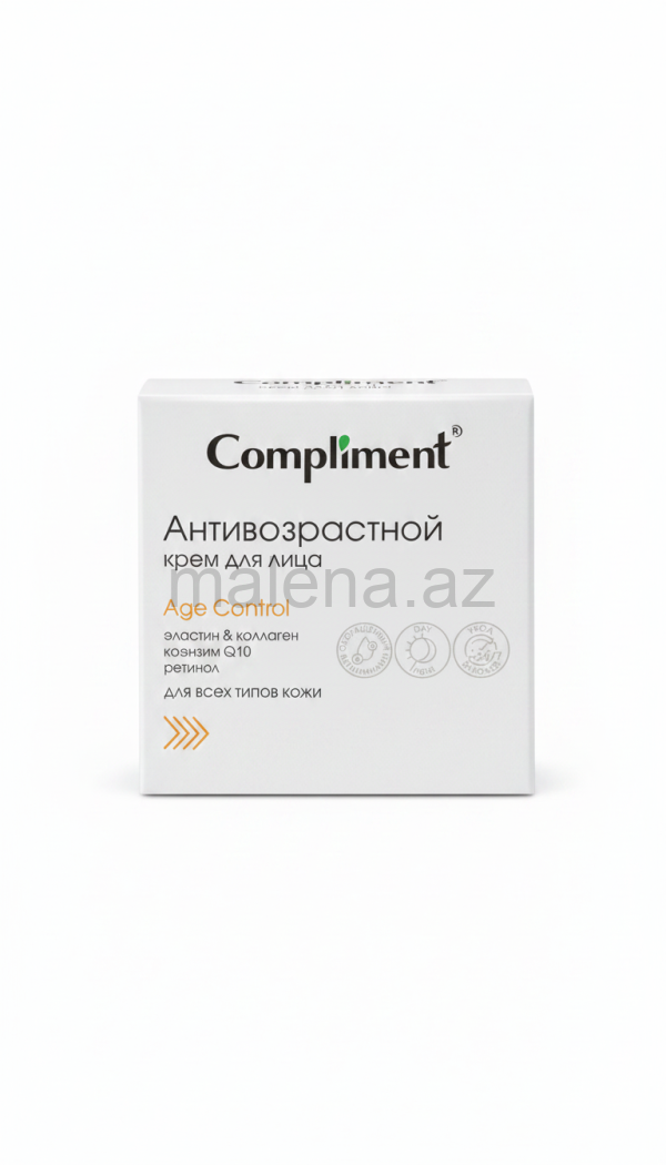 Üz üçün krem Compliment Age Control Anti-aging Face Cream, elastin & collagen, coenzyme Q10, retinol ilə