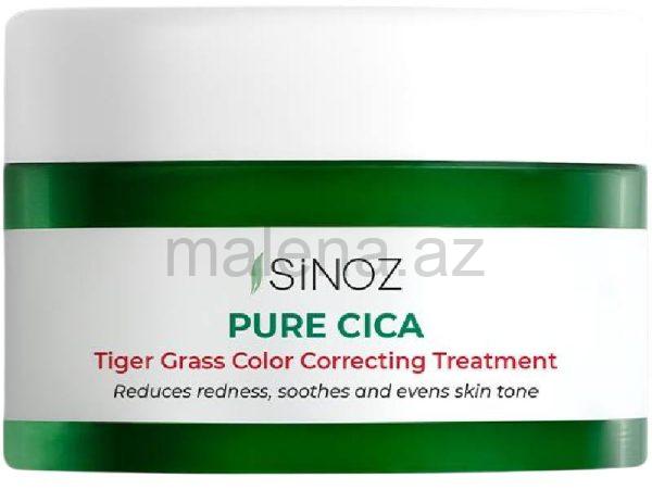 SINOZ PURE CICA Tiger Grass Color Correcting Treatment, Qızartıları azaldan, sakitləşdirən və dəri tonunu bərabərləşdirən Korreksiyaedici krem, 15 ml