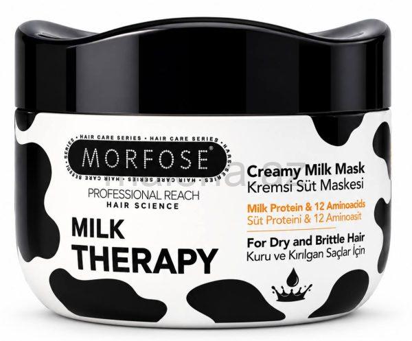 Saç maskası MORFOSE Creamy Milk Mask Milk Therapy, Kuru və Qırılan Saçlar üçün, 500 ml