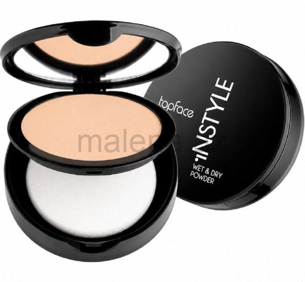Pudra TOPFACE Instyle Wet & Dry Powder, Matlaşdırıcı, İkiqat istifadə, 10g