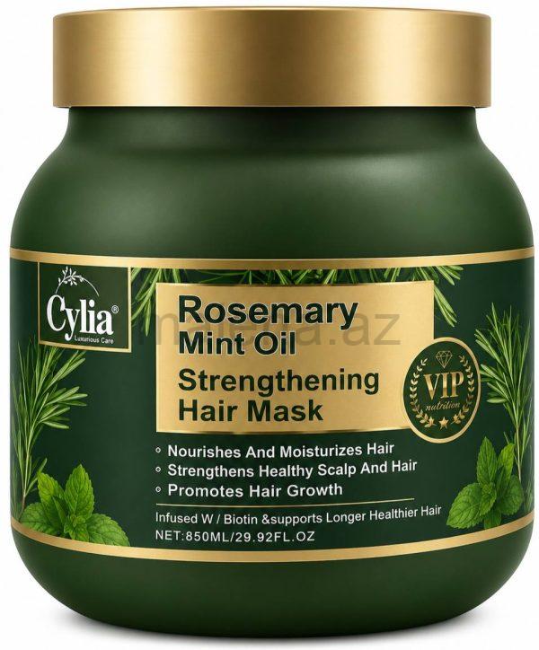Saç Maskası Cylia Rosemary Mint Oil, Gücləndirici, Qidalandırıcı, Nəmləndirici, 850 ml