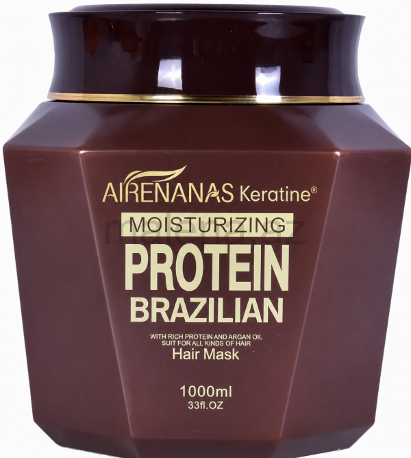Saç maskası AIRENANAS Keratine MOISTURIZING PROTEIN BRAZILIAN, Nəmləndirici, Bərpaedici, 1000ml